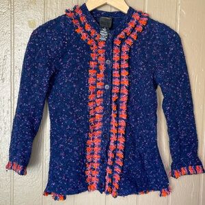 James Coviello Anna Sui merino wool blend cardigan